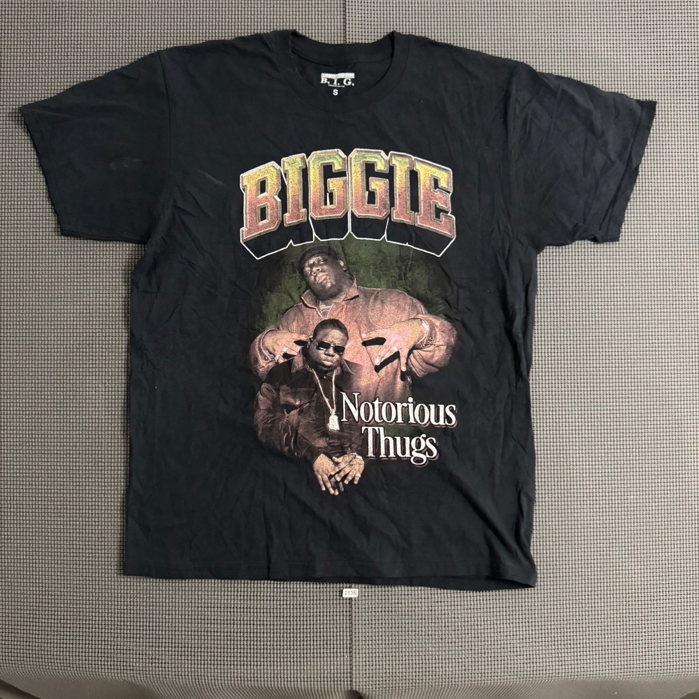 The Notorious B.I.G. Biggie Smalls Notorious Thugs Graphic T-Shirt Black Small